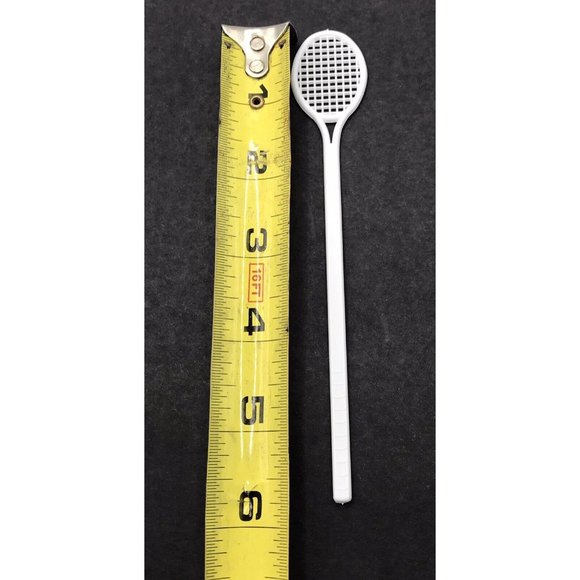 Lot of 20 Zoo Piks Plastic White Tennis Racket Swizzle Sticks - Picture 3 of 3